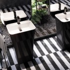 Besco Assos S-Line umywalka wolnostojąca 40x50 cm czarna UMD-AP-WOBW