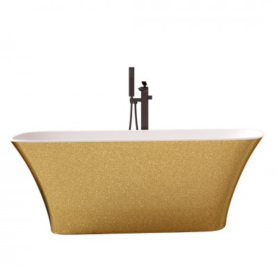 Besco Assos S-Line Glam wanna wolnostojąca 160x70 cm złota