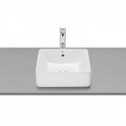 Roca Gap umywalka nablatowa prostokątna 39x37 cm biała Supraglaze® A3270MLS00