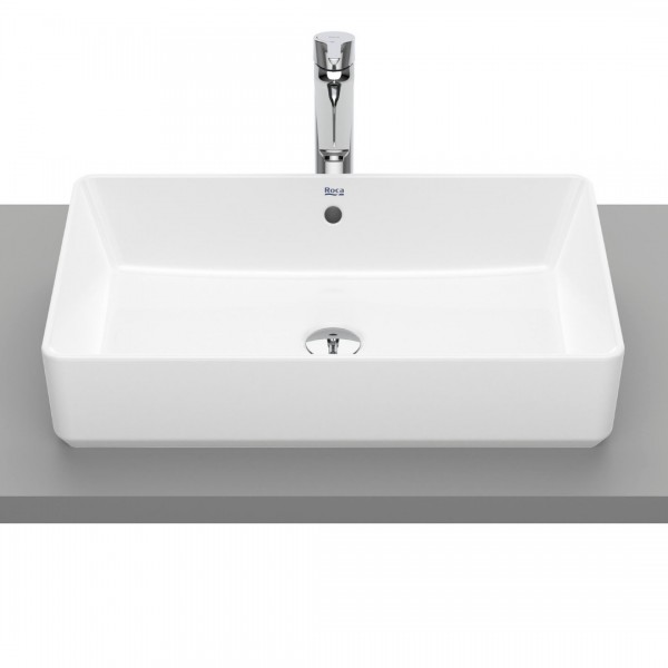Roca Gap umywalka nablatowa prostokątna 60x37 cm biała Supraglaze® A3270Y2S00