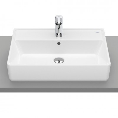 Roca Gap umywalka nablatowa prostokątna 60x42 cm biała Supraglaze® A3270MNS00
