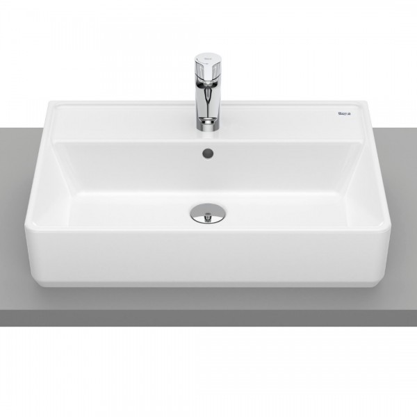 Roca Gap umywalka nablatowa prostokątna 60x42 cm biała Supraglaze® A3270MNS00