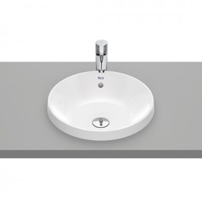Roca Gap umywalka wpuszczana w blat okrągła 39 cm biała Supraglaze® A3270Y3S00
