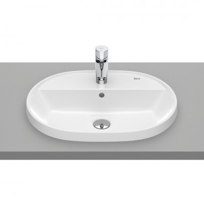 Roca Gap umywalka wpuszczana w blat 55x40 cm biała Supraglaze® A3270Y6S00