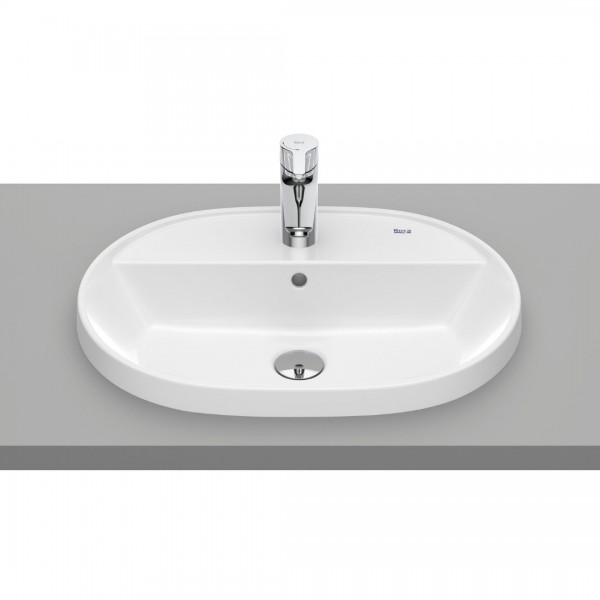 Roca Gap umywalka wpuszczana w blat 55x40 cm biała Supraglaze® A3270Y6S00