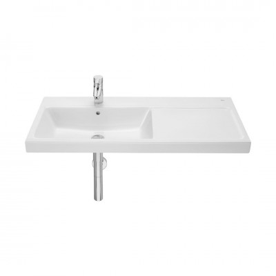 Roca Gap umywalka ścienna asymetryczna 100x46 cm biała Supraglaze® A3270MBS00