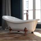 Omnires Atena Comfort M+ wanna wolnostojąca retro 157x77 cm biały połysk ATENA157BP