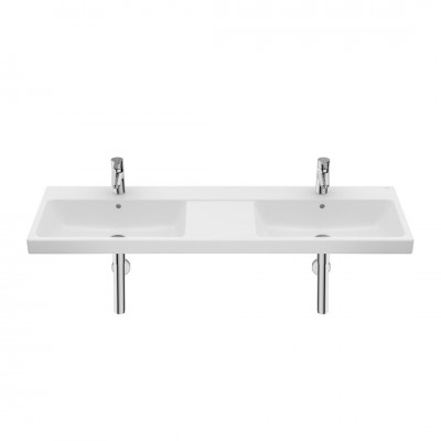 Roca Gap umywalka ścienna 140x46 cm podwójna biała Supraglaze® A3270MUS00
