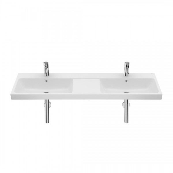 Roca Gap umywalka ścienna 140x46 cm podwójna biała Supraglaze® A3270MUS00