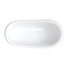 Omnires Atena Comfort M+ wanna wolnostojąca retro 157x77 cm biały/czarny połysk ATENA157BCP