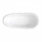 Omnires Atena Comfort M+ wanna wolnostojąca retro 168x76 cm biały/czarny połysk ATENA168BCP