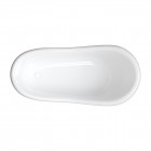 Omnires Atena Comfort M+ wanna wolnostojąca retro 175x82 cm biały/czarny połysk ATENA174BCP