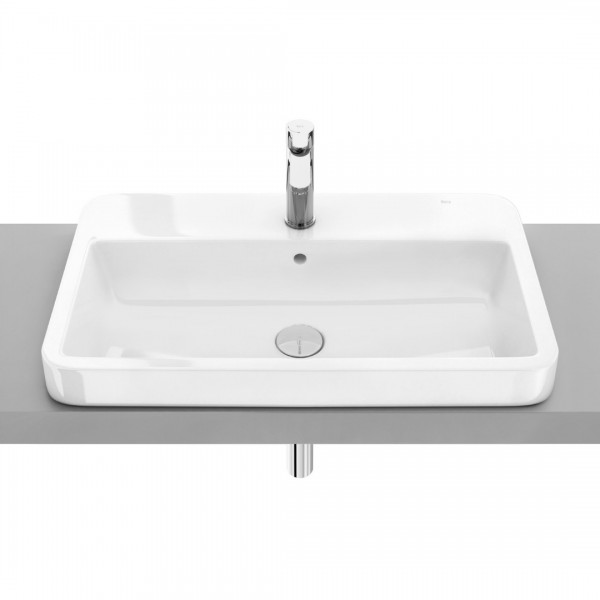 Roca Gap umywalka wpuszczana w blat 70x41 cm biała Supraglaze® A32747WS00