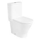 Roca Gap Round miska WC do kompaktu Rimless biała Supraglaze® A3420N7S00