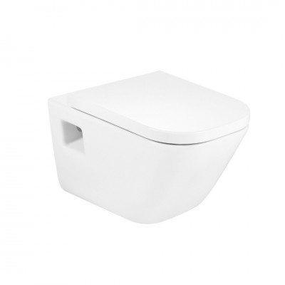 Roca Gap Square miska WC wisząca biała Supraglaze® A346477S00