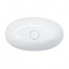 Omnires Shell M+ umywalka nablatowa 60x36 cm biały połysk SHELLUNBP
