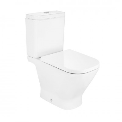 Roca Gap Square miska WC do kompaktu biała Supraglaze® A342477S00