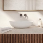 Omnires Shell M+ umywalka nablatowa 60x36 cm biały mat SHELLUNBM