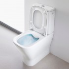 Roca Gap Square miska WC do kompaktu Rimless biała Supraglaze® A342737S0H