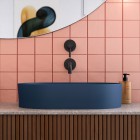 Omnires Ovo M+ umywalka nablatowa 55x36 cm midnight blue OVOUNMB