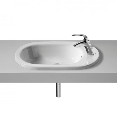 Roca Meridian umywalka wpuszczana w blat 60x34 cm biała Supraglaze® A32724ES00