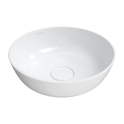 Omnires Silk M+ umywalka nablatowa okrągła 40 cm biały połysk SILKR400BP