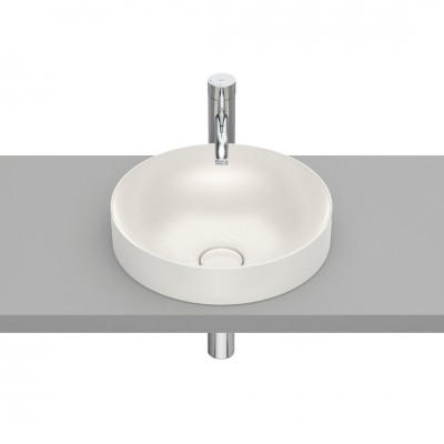 Roca Inspira Round umywalka wpuszczana w blat okrągła 37 cm beżowy A32752R650