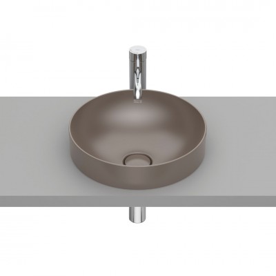 Roca Inspira Round umywalka wpuszczana w blat okrągła 37 cm cafe A32752R660