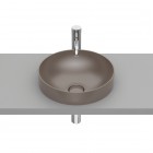 Roca Inspira Round umywalka wpuszczana w blat okrągła 37 cm cafe A32752R660