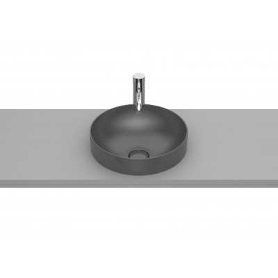 Roca Inspira Round umywalka wpuszczana w blat okrągła 37 cm onyks A32752R640
