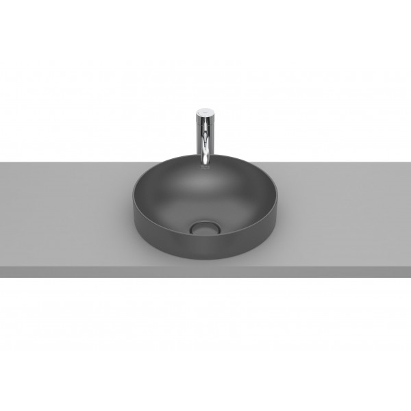 Roca Inspira Round umywalka wpuszczana w blat okrągła 37 cm onyks A32752R640