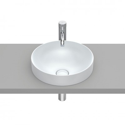 Roca Inspira Round umywalka wpuszczana w blat okrągła 37 cm perła A32752R630