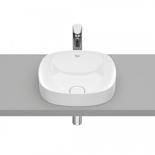 Roca Inspira Soft umywalka wpuszczana w blat 37x37 cm biała Supraglaze® A32750RS00