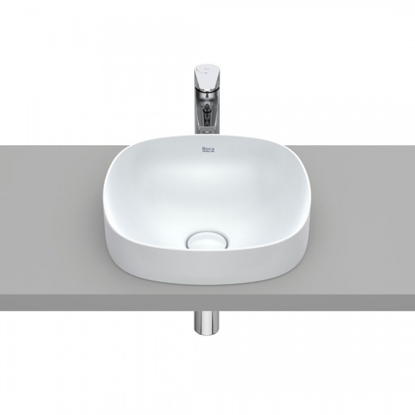 Roca Inspira Soft umywalka wpuszczana w blat 37x37 cm perła A32750R630