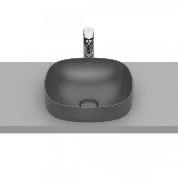 Roca Inspira Soft umywalka wpuszczana w blat 37x37 cm onyks A32750R640