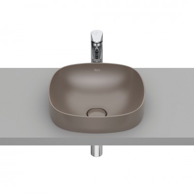Roca Inspira Soft umywalka wpuszczana w blat 37x37 cm cafe A32750R660