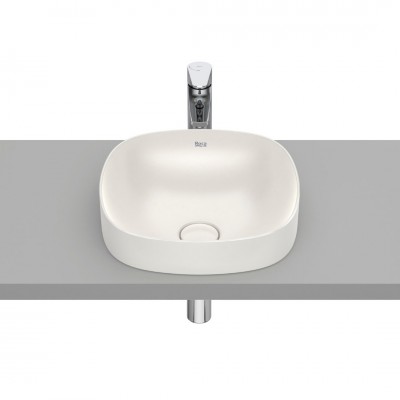 Roca Inspira Soft umywalka wpuszczana w blat 37x37 cm beżowy A32750R650