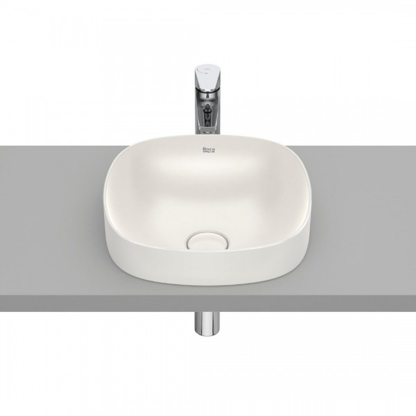 Roca Inspira Soft umywalka wpuszczana w blat 37x37 cm beżowy A32750R650