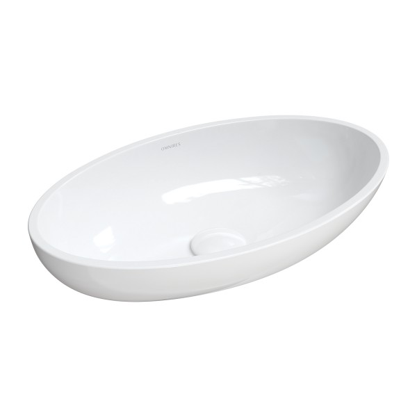 Omnires Crete M+ umywalka nablatowa 51x30 cm biały połysk CRETEBP