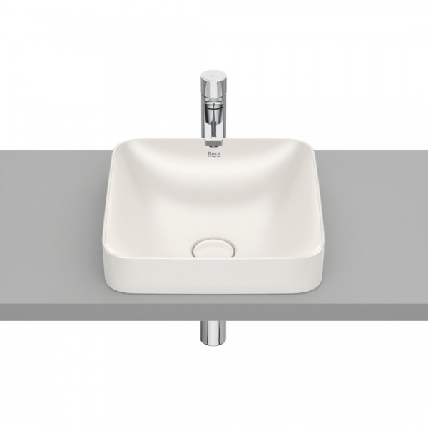 Roca Inspira Square umywalka wpuszczana w blat 37x37 cm beżowy A32753R650