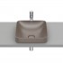 Roca Inspira Square umywalka wpuszczana w blat 37x37 cm cafe A32753R660