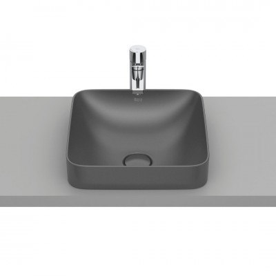 Roca Inspira Square umywalka wpuszczana w blat 37x37 cm onyks A32753R640