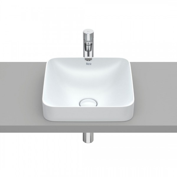 Roca Inspira Square umywalka wpuszczana w blat 37x37 cm perła A32753R630