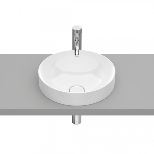 Roca Inspira Round umywalka wpuszczana w blat okrągła 37 cm biała Supraglaze® A32752RS00