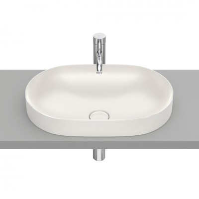 Roca Inspira Round umywalka wpuszczana w blat 55x37 cm beżowy A327527650