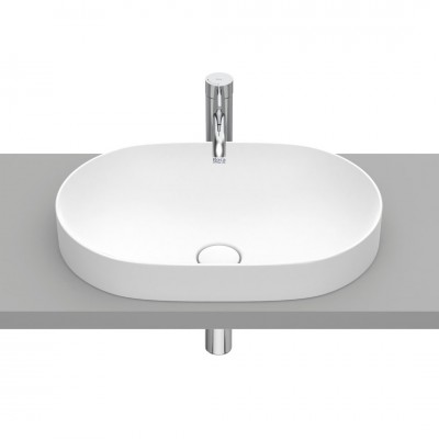 Roca Inspira Round umywalka wpuszczana w blat 55x37 cm biały mat A327527620