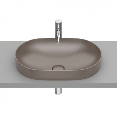 Roca Inspira Round umywalka wpuszczana w blat 55x37 cm cafe A327527660