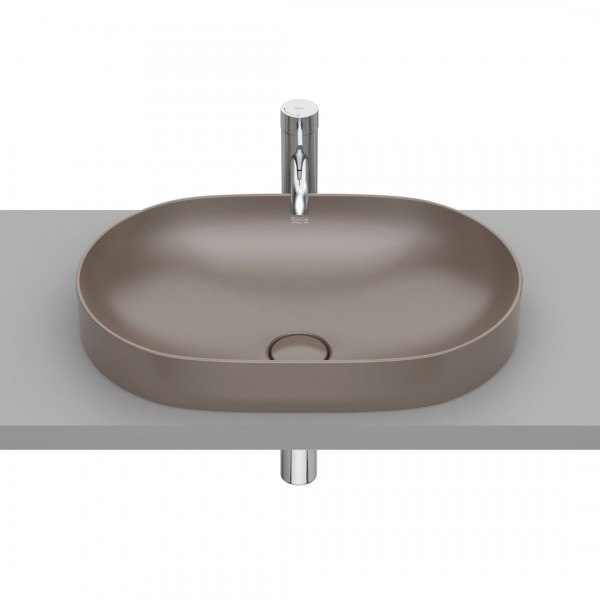 Roca Inspira Round umywalka wpuszczana w blat 55x37 cm cafe A327527660