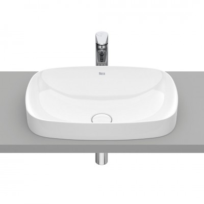 Roca Inspira Soft umywalka wpuszczana w blat 55x37 cm biała Supraglaze® A327504S00