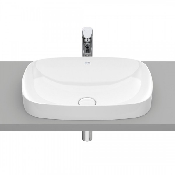 Roca Inspira Soft umywalka wpuszczana w blat 55x37 cm biała Supraglaze® A327504S00